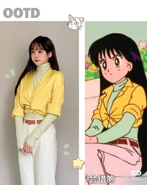 Sailor Moon Inspired Dress, 90s Anime Inspired Outfits, Sailor Moon Clothes Inspired Outfits, 80s Anime Outfits, Movie Character Inspired Outfits, Rei Hino Outfit, Sailor Moon Fashion Inspired Outfits, Sailor Moon Casual Outfits, Sailor Moon Outfit Inspired