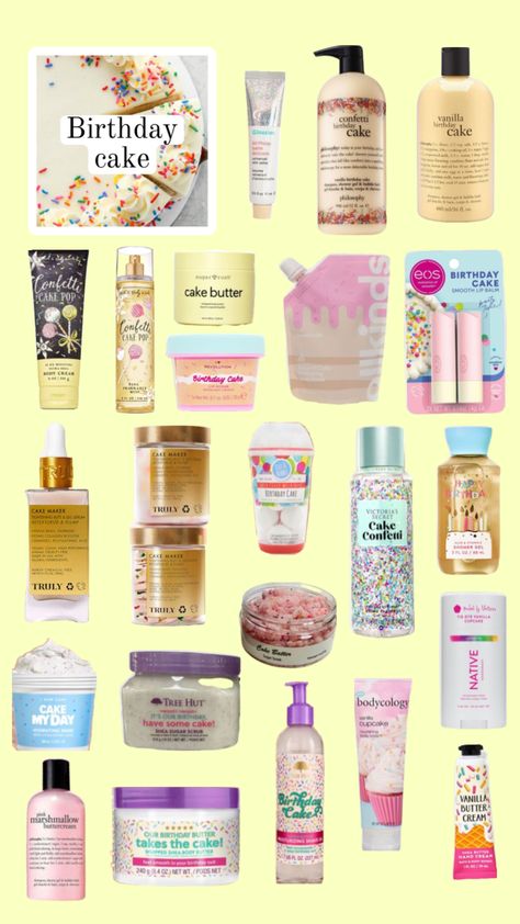 Cake Scented Shower Routine, Cake Beauty Products, Smell Like Birthday Cake, Smell Like A Cupcake, Pov You Smell Like A Bakery, Birthday Cake Scented Products, Birthday Cake Scent, Different Scents To Smell Like, Omg You Smell So Good