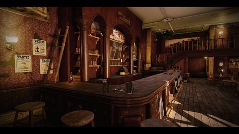 ArtStation - 'The Winchester' Saloon, Stewart Morrison Saloon Aesthetic, Texas Bar, Old West Saloon, Western Bar, Western Saloon, Cowboy Aesthetic, Red Dead Redemption Ii, Western Town, Western Film