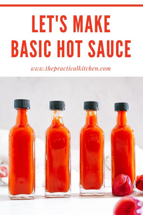 Hot Vinegar Sauce, Simple Hot Sauce Recipe, Hot Sauce Without Vinegar, Basic Hot Sauce Recipe, Homemade Cholula Hot Sauce, Diy Franks Red Hot Sauce, Anaheim Pepper Hot Sauce, How To Make Your Own Hot Sauce, Make Your Own Hot Sauce