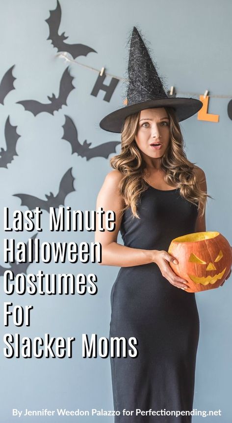 Sometimes Halloween can be super overwhelming. But, it doesn't have to be if you can embrace your inner slacker mom, and use these super easy costume ideas for kids and moms alike. If you can step back and realize #halloween is all about having fun, then Easy Costume Ideas For Kids, Quick N Easy Halloween Costumes, Easy Adult Halloween Costumes, Last Minute Halloween Costume Ideas, Easy Costume Ideas, Costume Ideas For Kids, Mom Halloween Costumes, Mom Costumes, Quick Halloween Costumes