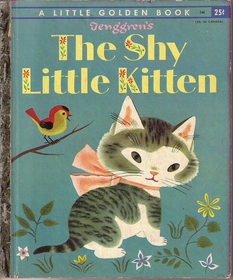 The Painted Blackbird: LITTLE GOLDEN LOVE Kittens Vintage, Funny Books, Richard Scarry, Vintage Cats, Golden Books, Vintage Book Covers, Cat Illustrations, Childhood Books, Book Titles