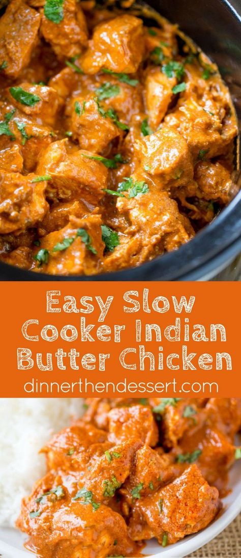 Slow Cooker Indian, Ayam Mentega, Butter Chicken Recipe Indian, Indian Butter Chicken, Butter Chicken Recipe, Easy Slow Cooker Recipes, Crock Pot Cooking, Easy Slow Cooker, Slow Cooking