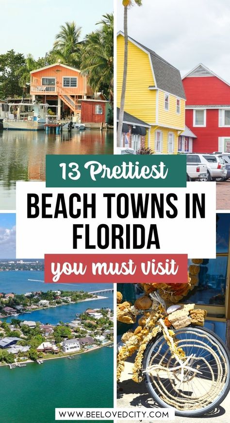 Beach Towns In Florida, Best Beaches In Florida, Retirement Goals, Villages Florida, Florida Vacation Spots, Prettiest Beach, Florida Travel Destinations, Florida Attractions, Travel Florida