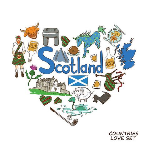 Best Scotland Illustrations, Royalty-Free Vector Graphics & Clip Art - iStock Scotland Symbols, Scotland Wallpaper, Scottish Symbols, Reusable Wipes, Flour Sack Tea Towels, Line Branding, Unique Tea, Marble Coasters, Cool Sketches