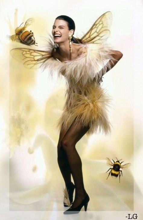 Insect Dress, Queen Bee Costume, Sting Like A Bee, Bee Costume, Bee Dress, Queen Makeup, Bee Keeper, No Rain, Eclectic Fashion