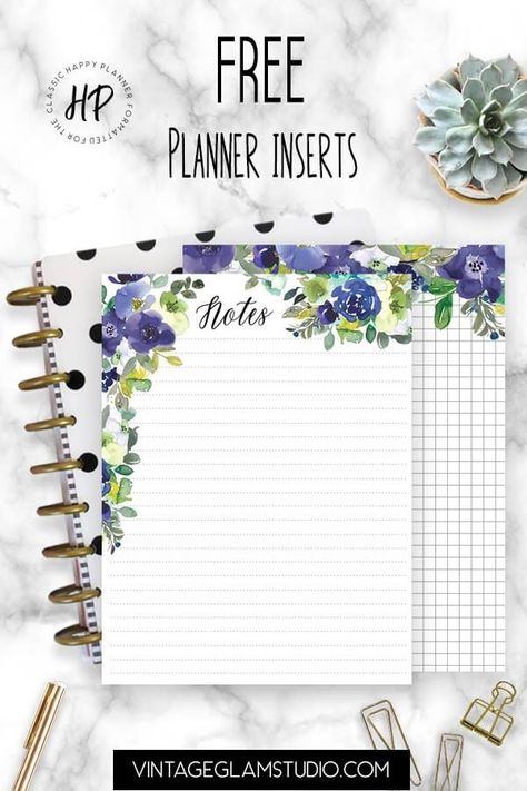 Free Planner Inserts, Happy Planner Free Printable, Watercolor Planner, Personal Budget Planner, Happy Planner Printables, Free Printable Planner, To Do Planner, Filofax Personal, Floral Planner