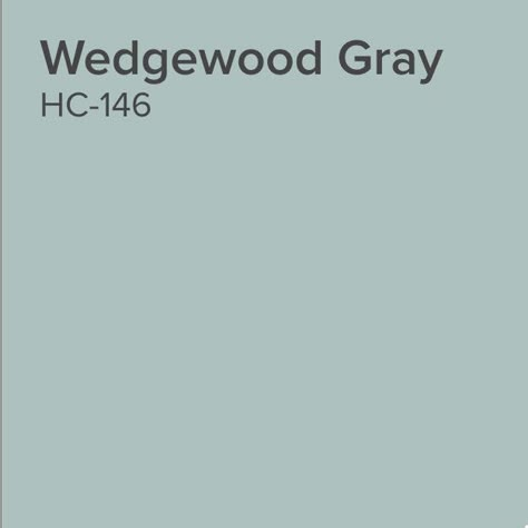 Benajmin Moore Wedgewood Gray.   Wedgewood Gray balances the beautiful fine line of green, blue and gray.  Here are all the shades of Wedgewood Gray to give you a better feel for the color. Light Green Blue Paint, Benjamin Moore Wedgewood Gray, Wedgewood Gray, Best Kitchen Wall Colors, Gray Garage, Palladian Blue Benjamin Moore, Light Cabinets, Color Spotlight, Most Popular Paint Colors