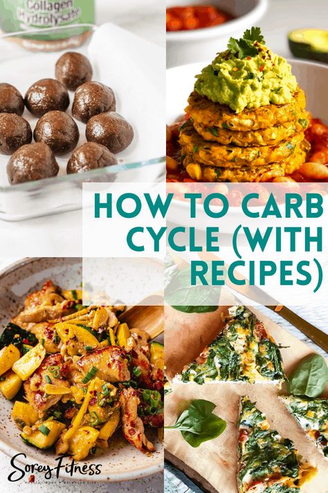 Is carb cycling just a trend or a great way to lose weight in the long term? We dive into some basics of how to carb cycle, how to create your own carb cycling program, and recipes for carb cycling as well! | SoreyFitness.com #carbcycling #weightloss #nutrition #dieting Vshred Endomorph Recipes, High Carb Foods For Carb Cycling, Meal Prep Carb Cycling, Low Carb Cycling Meal Plan, Carb Cycling Meal Prep For Women, Carb Cycling High Carb Day Meals, Endomorph Diet Recipes, Carb Cycling Meal Plan For Men, Carb Cycling Shopping List