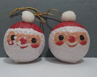 Golf ball christmas craft | Etsy Golf Ball Christmas Ornaments, Golf Ornaments, Upcycled Items, Golf Ball Crafts, Signs To Make, Xmas Crafts, Golf Ball, Etsy Crafts, Christmas Craft