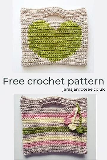 Crochet Heart Tote Bag Pattern : Hearts and Stripes - Jera's Jamboree - crochet, entertainment, self-care Heart Tote Bag Pattern, Heart Tote Bag, Sewing Seams, Crochet Jumper, Crochet Tapestry, Pink Yarn, Single Crochet Stitch, Crochet Heart, Crochet Tote