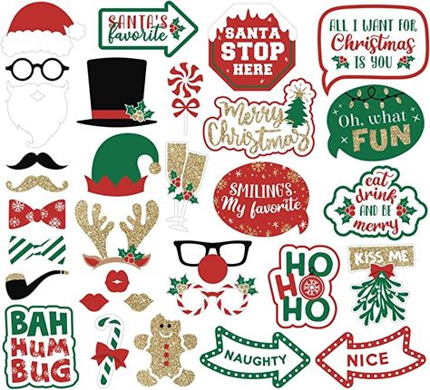 Christmas Party Photo Booth, Christmas Photo Booth Props, Christmas Party Photo, Christmas Photo Booth, Christmas Props, Photos Booth, New Year's Eve Celebrations, New Year Photos, What Is Christmas