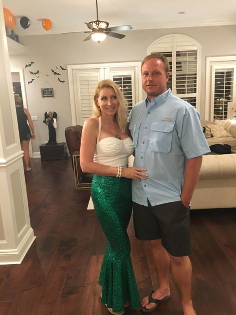 Women’s metmaid couples fisherman Fishermen Costumes, Mermaid And Sailor Costume Couple, Fisherman And Mermaid Costume, Fisherman's Wife, Mermaid And Fisherman, Mermaid Costume, Couples Costumes, Mermaid, Prom