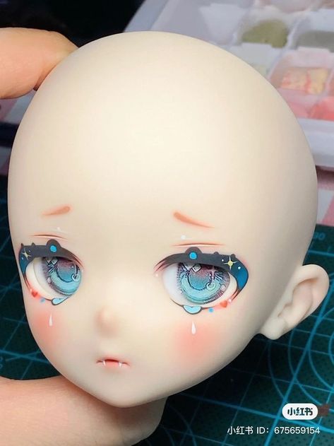 Ball Jointed Dolls Drawing, Custom Bjd Doll, Doll Eyes Drawing, How To Draw Closed Eyes, Anime Pupils, Doll Art Drawing, Doll Oc, Bjd Face, Doll Base