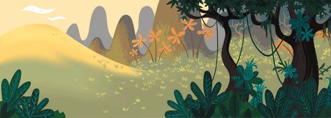 A jungle illustration from 'Samurai Jack.' Samurai Jack Background, Scott Wills, Background Inspiration, Background Painting, Jungle Illustration, Bg Design, Environment Art, Forest Illustration, Samurai Jack