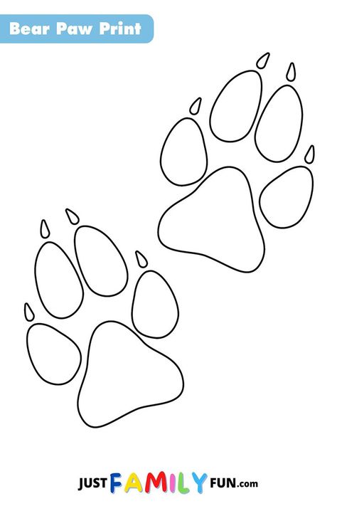 Polar Bear Paw Print, Polar Bear Paws, Polar Bear Outline, Paw Template, Winter Door Decorations Classroom, Polar Bear Paw, Bear Footprint, Paw Drawing, Bear Paw Print