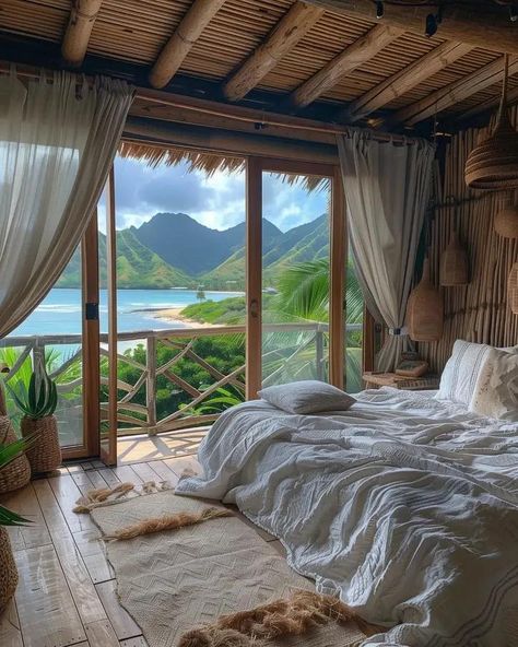 Beach House Room, Beach House Aesthetic, Tropical Beach Houses, Jungle House, Dream Life House, Hawaii Homes, Beach House Design, Pretty House, Beautiful Bedrooms