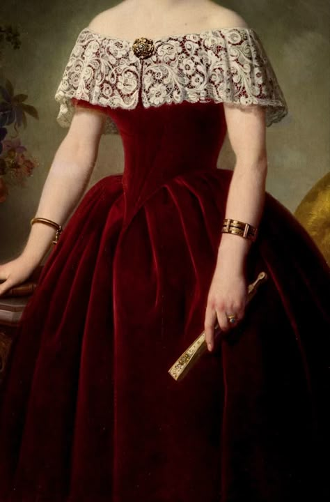 Royal Red Aesthetic, Xix Century Fashion, Red Victorian Dress, Cherry Lady, Red Ties, Christmas Wallpaper Iphone Cute, Period Outfit, Medieval Clothing, Dress Aesthetic