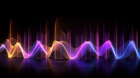 Sound Wave Background 3d Illustration Of Technology With Light And Waves#pikbest#Backgrounds#Others Sound Background, Sound Wave, Sound Waves Aesthetic, Sound Waves Gif Png, Sound Waves Graphic Design, Sound Frequency Waves, Sound Wave Picture, Sound Waves Design, Science Background