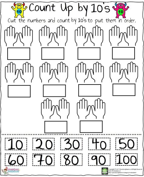 Here is easy and funny skip counting by 10’s worksheet for preschoolers and firs graders. Kids will improve their counting ability with this worksheet. This skip counting by 10’s worksheet is freebie. You can use this worksheet for educational purposes. Counting Up To 20 Worksheets, Counting By 2's 5's And 10's, Counting 1-20 Free Printables, Skip Counting By 10, Counting 16-20 Worksheets, Backward Counting Worksheets 50-1, Skip Counting By 10's Activities, Skip Counting Kindergarten, Skip Counting Worksheets