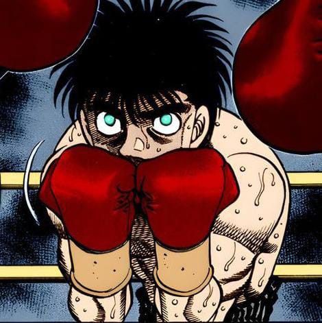 Ippo Pfp Manga, Ippo Makunouchi Pfp, Ippo Makunouchi Icon, Ippo Pfp, Hajime No Ippo Wallpaper, Box Manga, Rick And Morty Drawing, Goofy Face, Minted Art