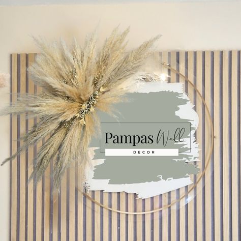 Mirror Corner Decor, Pampas Sign, Pampas Mirror, Pampas Wall Decor, Pampas Grass Wall, Wall Cloud, Mirror Display, Flower Mirror, Grass Wall