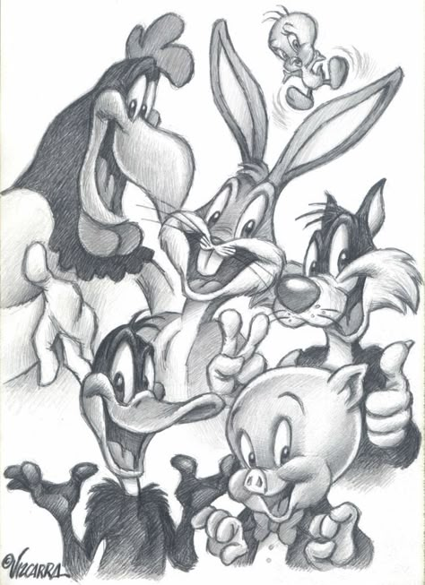 Looney Tunes Drawings Pencil, Looney Tunes Characters Drawing, Looney Toons Drawings, Looney Tunes Sketches, Disney Drawings Ideas Cartoon Characters, Looney Toons Tattoo, Looney Tunes Painting, Looney Tunes Drawings, Looney Tunes Drawing