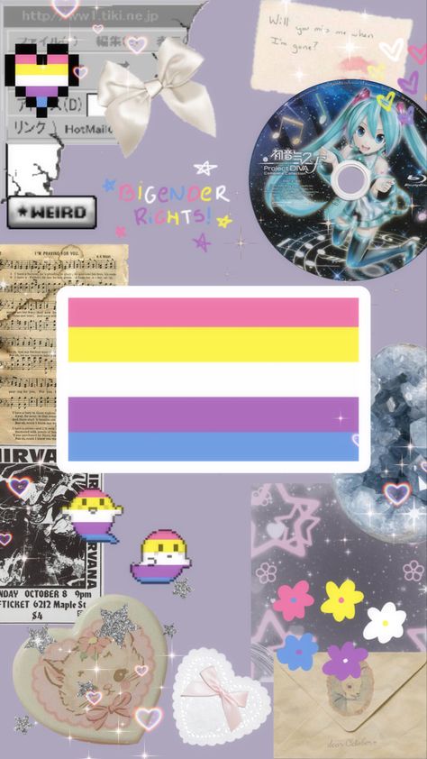 #bigender , please do not copy!! Bigender Aesthetic, Bigender Wallpaper, Logan Core, Bigender Flag, Lgbtq Wallpaper, Pride Backgrounds, Lgbtq Wallpapers, Trans Things, Pride Wallpapers