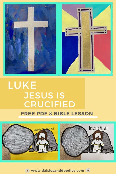 Jesus Is Alive Craft, We Are All Sinners, Chelsea Video, Jesus Crucified, Digging Deeper, Jesus Is Alive, Childrens Bible, Bible Lessons For Kids, Bible Activities