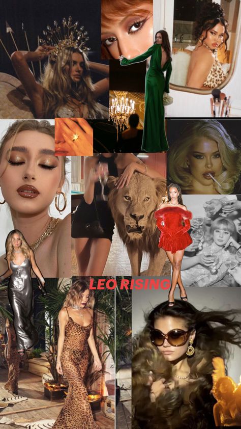 Moodboard for Leo rising Leo Rising Aesthetic, Astrological Aesthetic, Leo Outfits, Venus Leo, Lee Core, Venus Outfits, Rising Virgo, Rising Leo, Rising Aesthetic