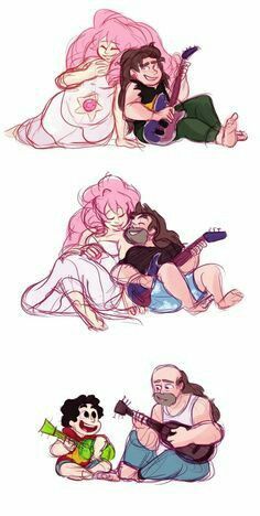 Greg, Rose, and Steven Crying Cartoon, Steven Uni, Greg Universe, Steven Universe Au, Steven Universe Drawing, Steven Universe Memes, Steven Universe Funny, Steven Universe Characters, Steven Universe Comic