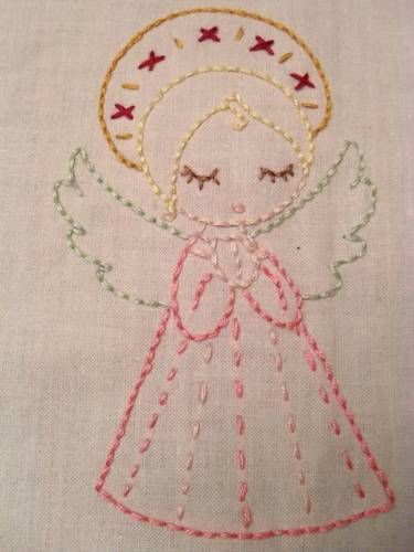 sweet embroidery angel Crewel Embroidery Tutorial, Soft Shading, Crewel Embroidery Patterns, Crewel Embroidery Kits, Embroidery Christmas, Learn Embroidery, 자수 디자인, Crewel Embroidery, Christmas Embroidery