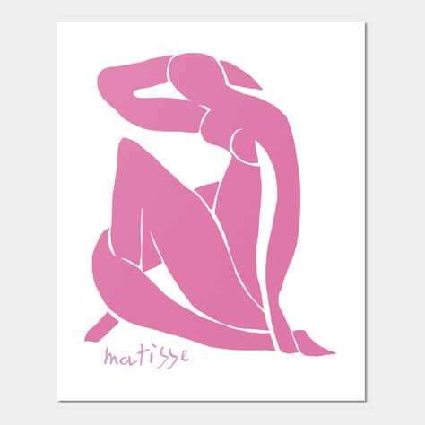 Pink Artwork, Female Body Art, Shape Art, Pink Wall, Pink Walls, Room Posters, Henri Matisse, Modern Woman, Body Shapes