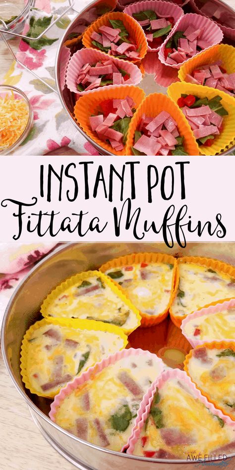 Instant Pot Frittata Muffins Instant Pot Breakfast Recipes Easy, Instant Pot Egg Recipes, Quick And Easy Instant Pot Meals, Instant Pot Muffins, Breakfast Ideas Instant Pot, Instant Pot Frittata Recipes, Keto Egg Bites Instant Pot, Instant Pot Egg Casserole Breakfast Recipes, Instant Pot Frittata