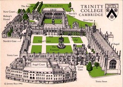 Trinity College Cambridge, Cambridge College, Cambridge United, School Building Design, Study In London, Royal Theme, Blue Stockings, Scary Books, Campus Map