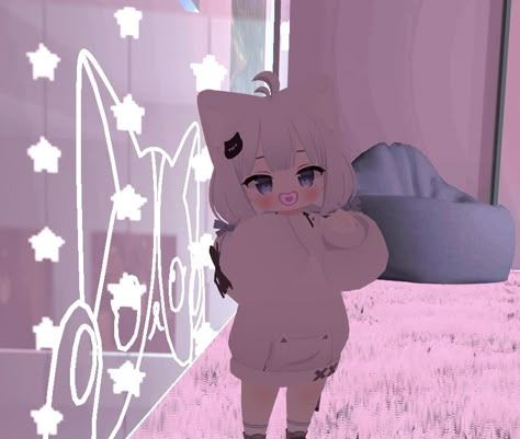 Kawaii Vrchat Avatar, Cute Vr Chat Avatar, Chibi Vrchat Avatars, Cute Vrchat Avatars Chibi, Cute Vrchat Avatars, Pfp Hu Tao, Vr Anime Pfp, Kawaii Dance, Lucky Chloe