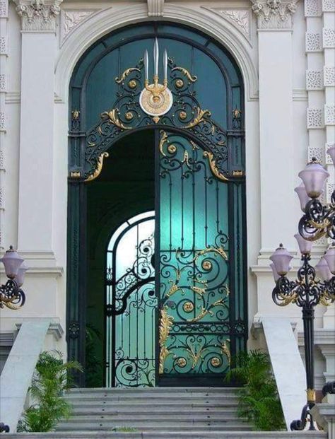 Doors, architecture, art nouveau Royal Doors, زجاج ملون, Cool Doors, Unique Doors, Beautiful Doors, Beautiful Architecture, Dream Home Design, Interior Architecture Design, Door Design