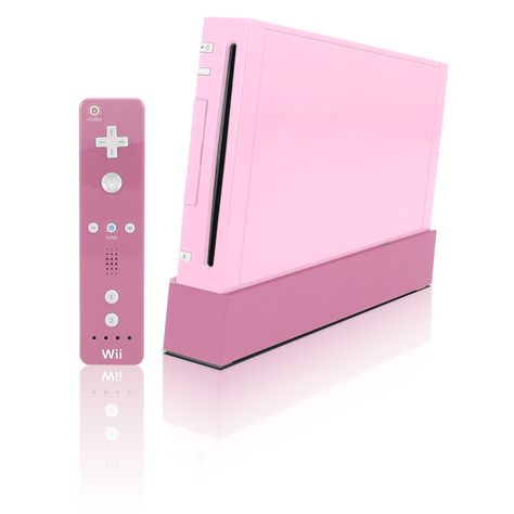 Pink Wii Pink Nintendo, Nintendo Wii Console, Pink Games, Wii Remote, Wii Console, Pink Laptop, Pink Office, Gamer Room, Everything Pink