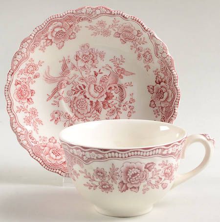 Bristol Pink (Cream) Flat Cup & Saucer Set by Crown Ducal | Replacements, Ltd. Cream Flats, Crown Ducal, Coffee Set, Cup Saucer, Cup And Saucer Set, Country Living, Dream Room, Table Setting, Beautiful Things