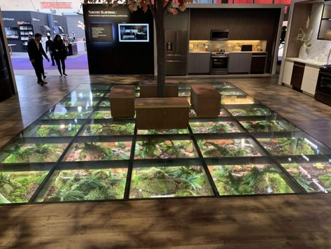 Interior Glass Floors - Glass Floor Design Glass Flooring With Pebbles, Floor Glass Design, Glass Tile Flooring, Glass Flooring Ideas, Glass Floors Architecture, Glass Flooring, Acrylic Floor, Glass Ceilings, Hallway Flooring