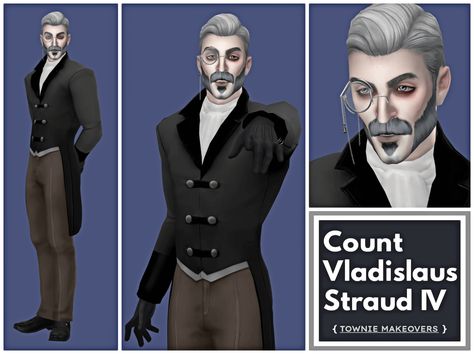 Vladislaus Straud Sims 4, Sims 4 Vladislaus Straud, Sims 4 Historical Poses, Sims 4 Cc Goth, Sims 4 Male, Sims Poses, Sims 5, Pelo Sims, My Sims