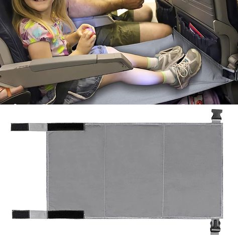 Airplane Footrest,Travel Toddler Bed,Portable Toddler Bed for Travel,Travel Foot Rest for Airplane Flights,Toddler Airplane Bed,Travel Seat Cushion for Airplane,Airplane Seat Extender for Kids (Grey) Baby Airplane Travel, Airplane Footrest, Airplane Flights, Portable Toddler Bed, Airplane Bed, Diy Toddler Bed, Baby Hammock, Flight Essentials, Airplane Baby