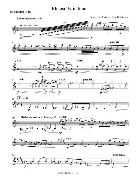 Gershwin george-rhapsody-blue-rhapsody-blue-1st-clarinet-pdf-38818 by marisarodrimar via slideshare Music Conductor, Alto Saxophone Sheet Music, Sheet Music With Letters, Occipital Lobe, George Gershwin, Trumpet Sheet Music, Hymn Sheet Music, Jazz Saxophone, Clarinet Sheet Music