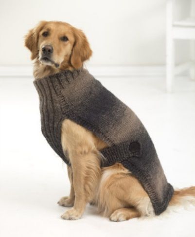 Free knitting cosy dog jacket pattern from Hobbycraft Ideas Hub | National Large Dog Sweater Pattern, Big Dog Sweaters, Knitting Patterns For Dogs, Dog Jacket Patterns, Diy Dog Sweater, Knitted Dog Sweater Pattern, Large Dog Sweaters, Pet Crochet, Chilly Dogs