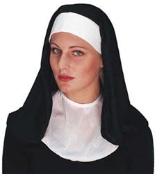 Nun Headpiece, Grease Costumes, Nuns Habits, Nun Costume, Ladies Fancy Dress, Cross Choker Necklace, Red Riding Hood Costume, Headpiece Accessories, Cross Choker