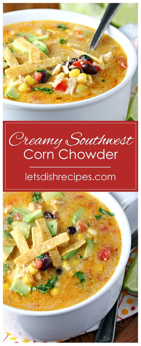 Southwest Chicken Corn Chowder Recipe, Southwest Corn Chowder Recipe, Southwest Corn Chowder, Southwest Soup, Southwestern Soup, Southwest Corn, Chicken Corn Chowder Recipe, Mini Thanksgiving, Corn Chowder Soup