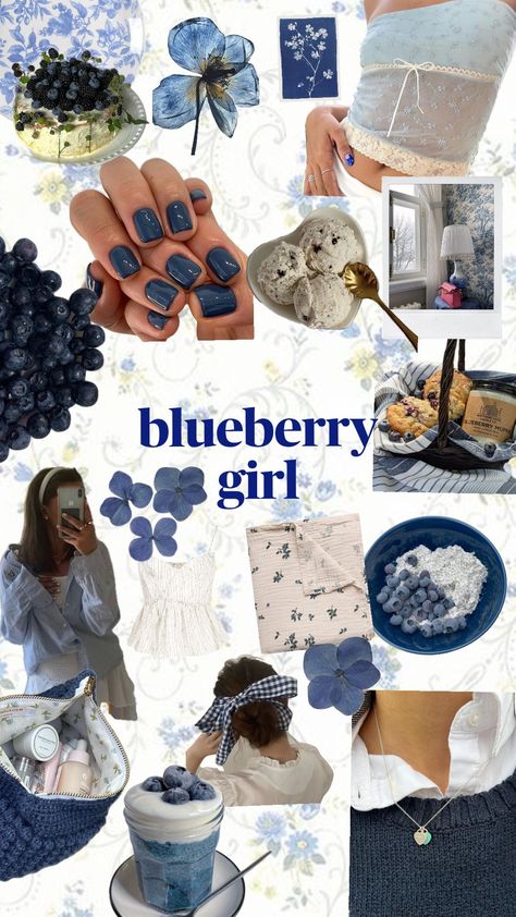 #blue #blueaesthetic #girlcore #blueberry Blueberry Girl Aesthetic, Blueberry Aesthetic, Blueberry Girl, Blue Coquette, Aesthetic Collages, Gym Aesthetic, Preppy Girl, Blue Berry Muffins, Blue Aesthetic