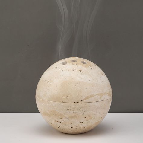 Incense Cone Holder, Yoga Home Decor, Palo Santo Incense, Yoga Home, Spa Lighting, Cone Incense, Stone Sphere, Meditation Decor, Incense Burner Holder