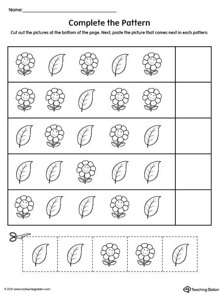 Patterns Worksheet Kindergarten, First Grade Pattern Worksheets, Pattern Worksheet For Grade 1, Patterns Grade 1 Worksheet, Complete The Pattern Worksheet, Kindergarten Patterns, Complete The Pattern Worksheet Grade 1, Pattern Worksheets For Kindergarten, Patterning Kindergarten