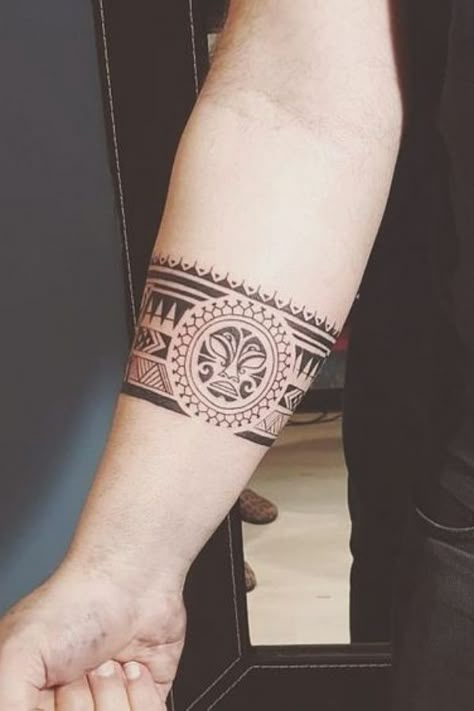 100 Best Tribal Armband Tattoos with Symbolic Meanings [2019] Armband Tattoo Meaning, Dr Tattoo, Armband Tattoos For Men, Band Tattoos For Men, Cuff Tattoo, Symbolic Meanings, Armband Tattoos, Forearm Band Tattoos, Polynesian Tattoos